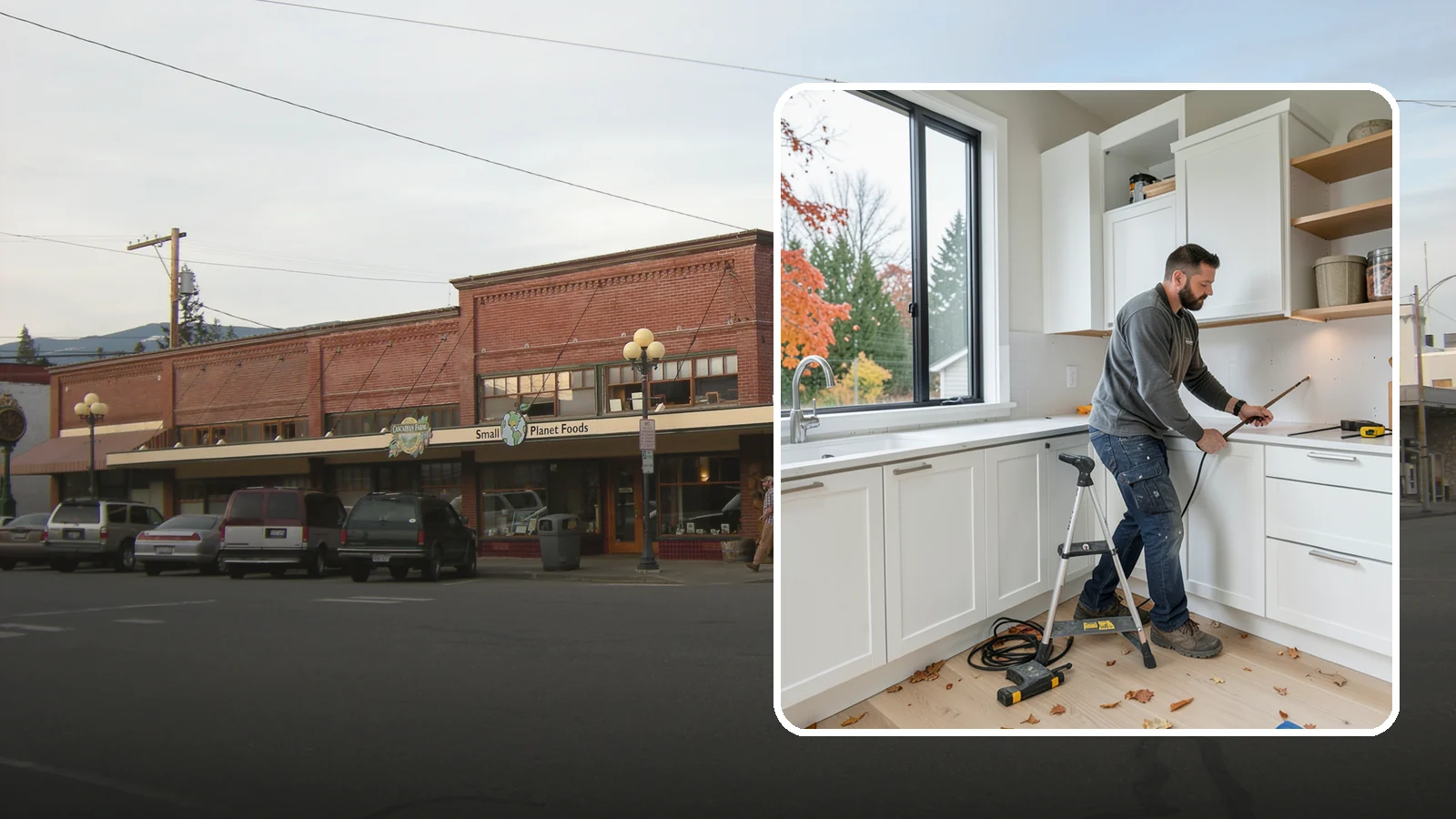 Cabinet Installation in Sedro-Woolley, Skagit County, WA - Precise installation of new kitchen cabinets, set level, plumb, and secure to your walls and floor.