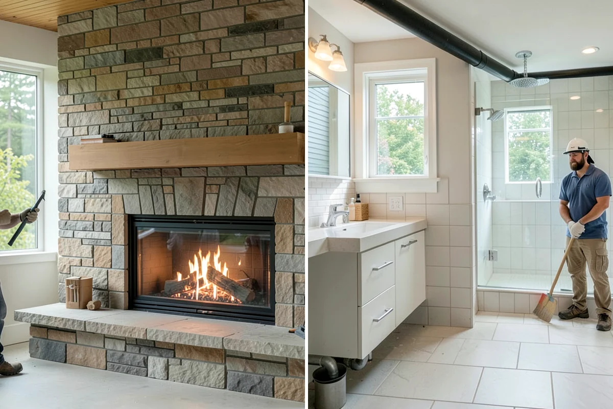 Cabinet Installation in Sedro-Woolley, Skagit County, WA - Verify layout lines and locate wall studs