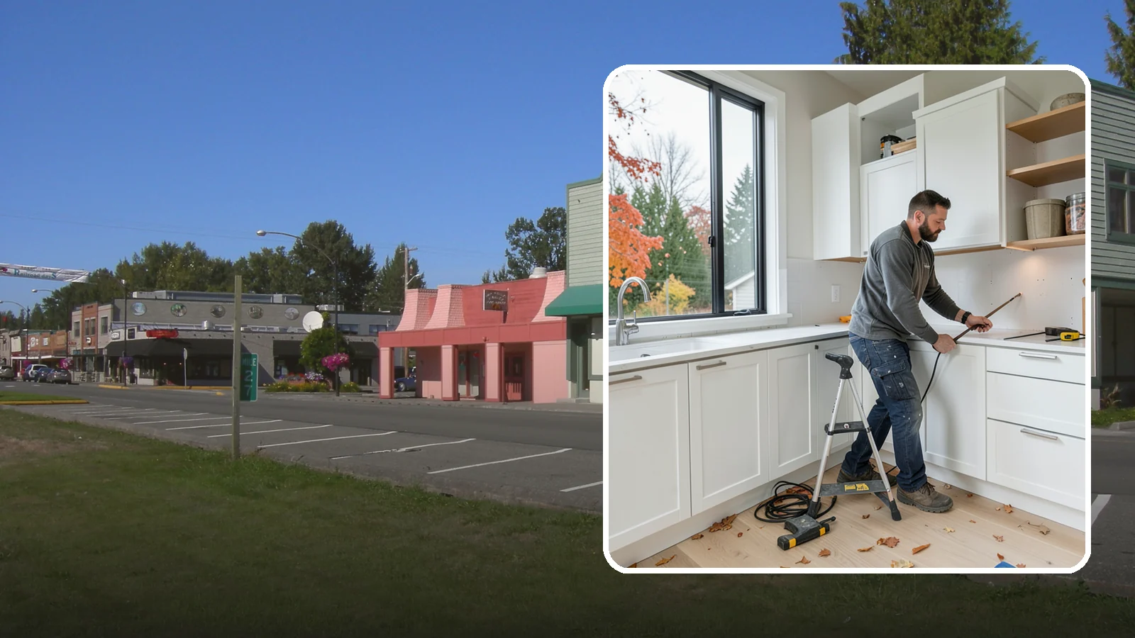 Cabinet Installation in Snoqualmie, King County, WA - Precise installation of new kitchen cabinets, set level, plumb, and secure to your walls and floor.