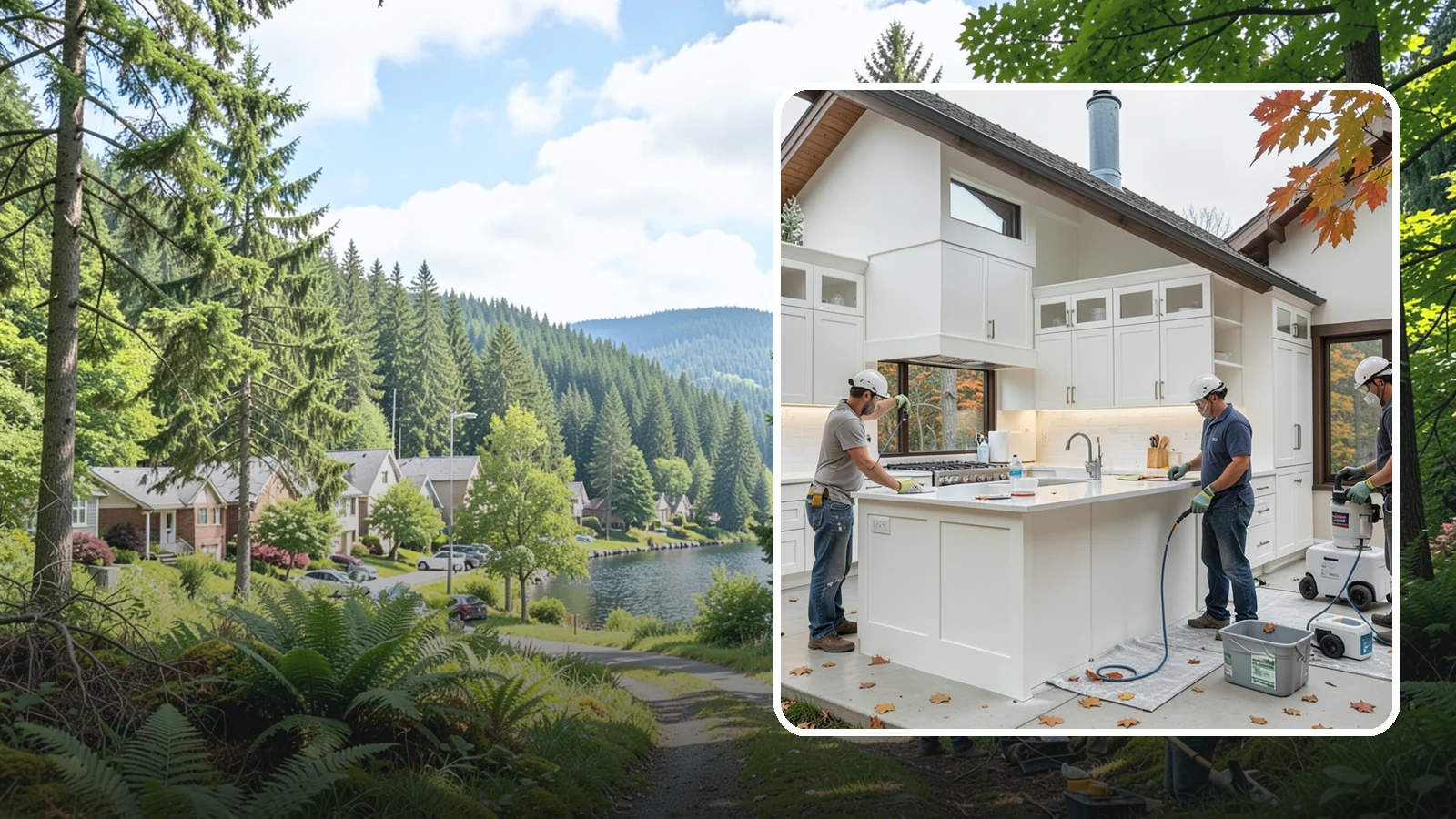 Cabinet Painting in Lake Forest Park, King County, WA - Professional prep and spray-grade painting of your cabinets for a smooth, durable, factory-quality finish.
