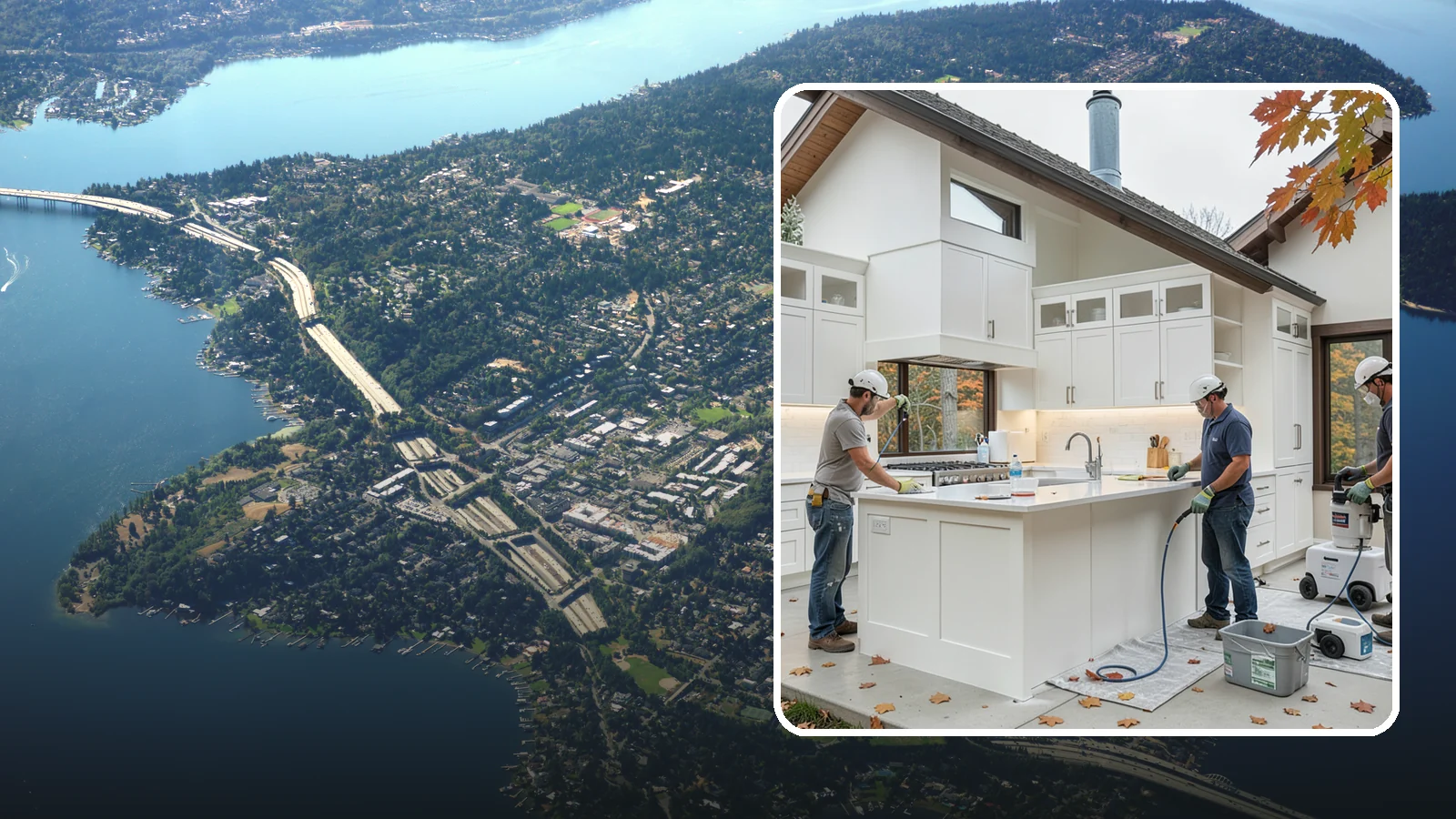 Cabinet Painting in Mercer Island, King County, WA - Professional prep and spray-grade painting of your cabinets for a smooth, durable, factory-quality finish.