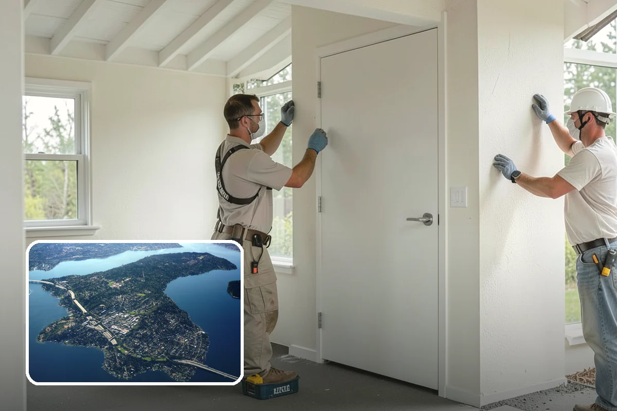 Cabinet Painting in Mercer Island, King County, WA - Smooth, brush-mark-free factory-style finish