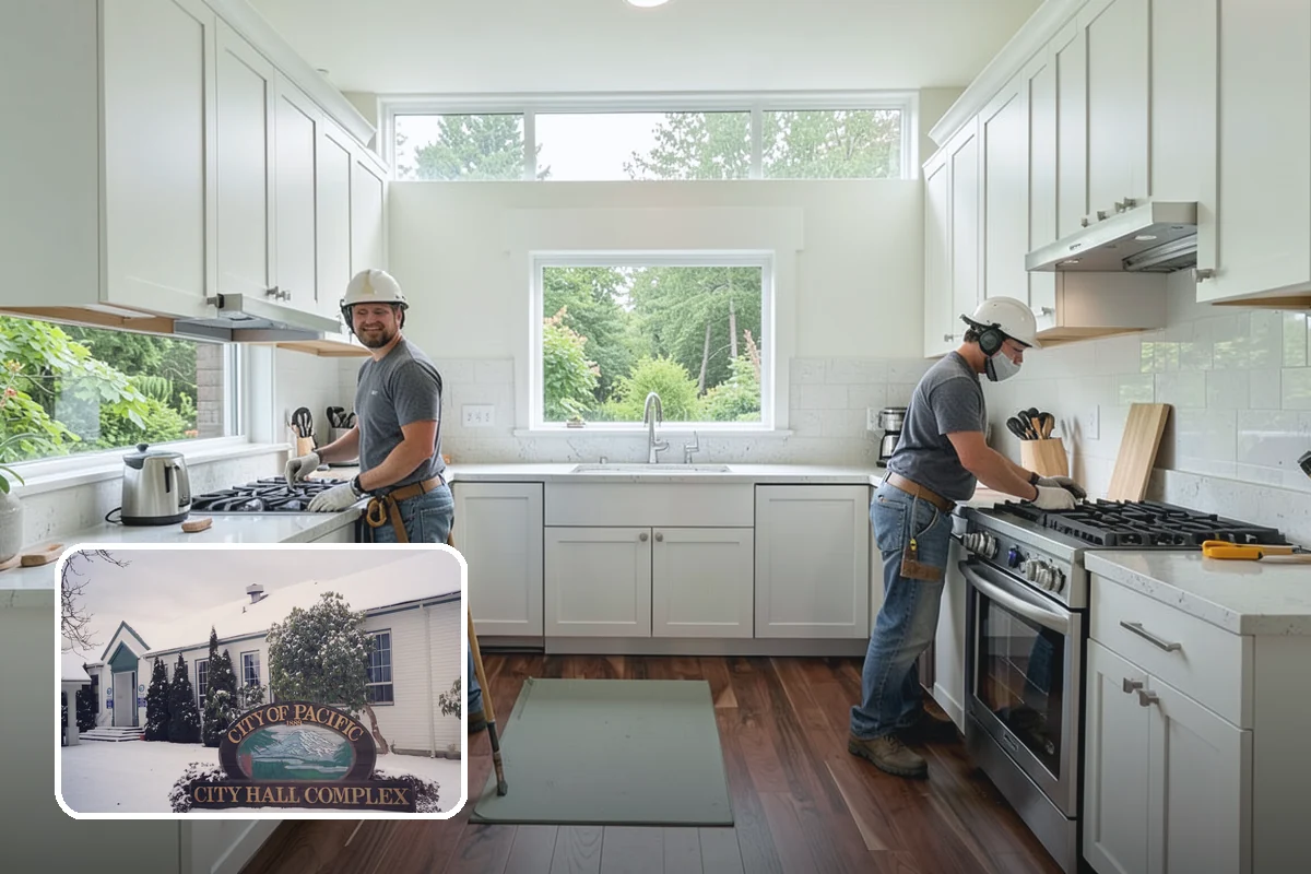 Cabinet Painting in Pacific, King County, WA - Smooth, brush-mark-free factory-style finish