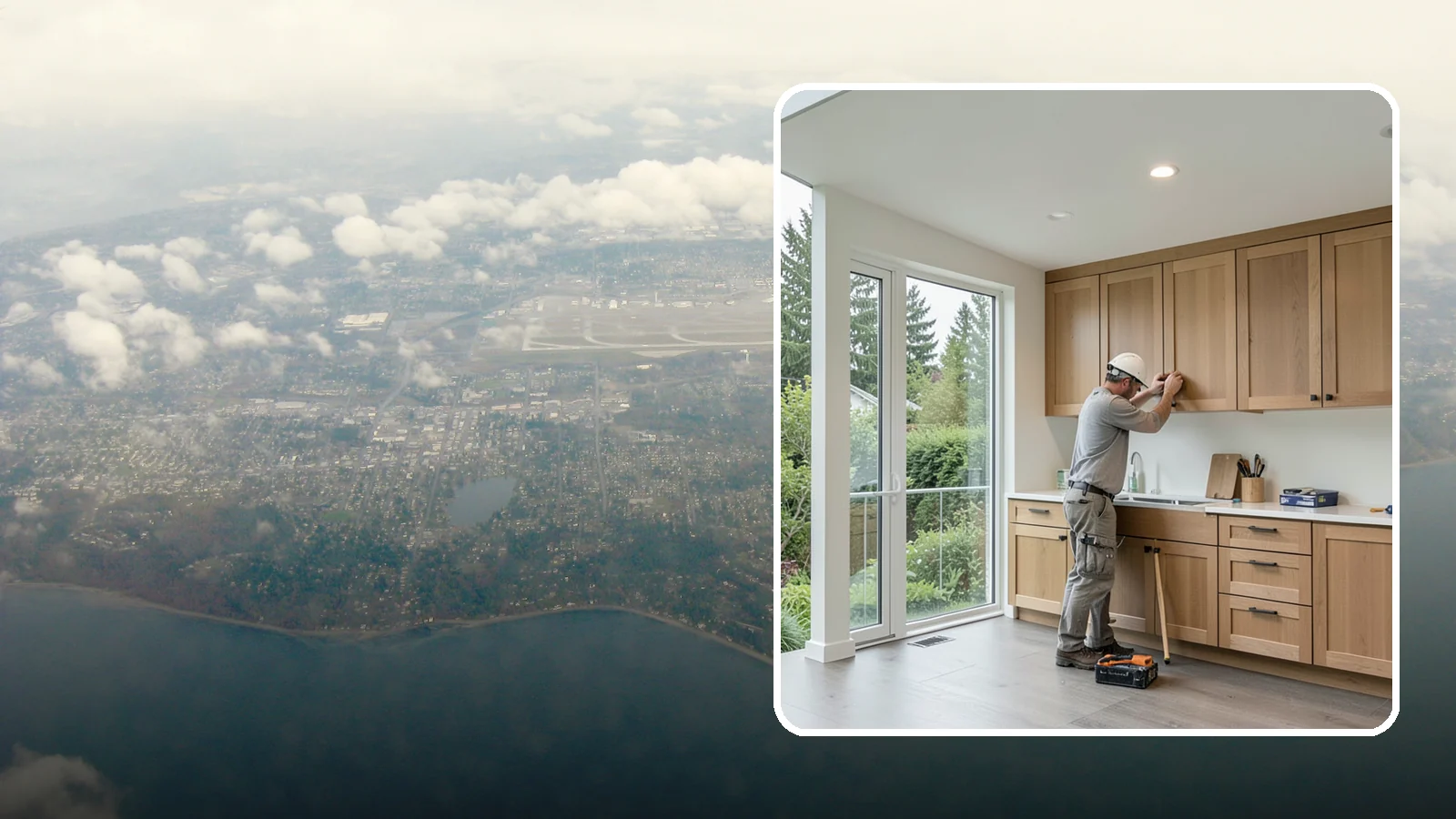 Cabinet Refacing in Burien, King County, WA - Replacing cabinet doors and drawer fronts and applying new veneer to boxes for a new look while keeping existing structure.
