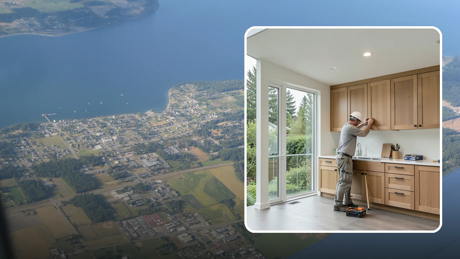 Cabinet Refacing in Coupeville, Island County, WA - Replacing cabinet doors and drawer fronts and applying new veneer to boxes for a new look while keeping existing structure.