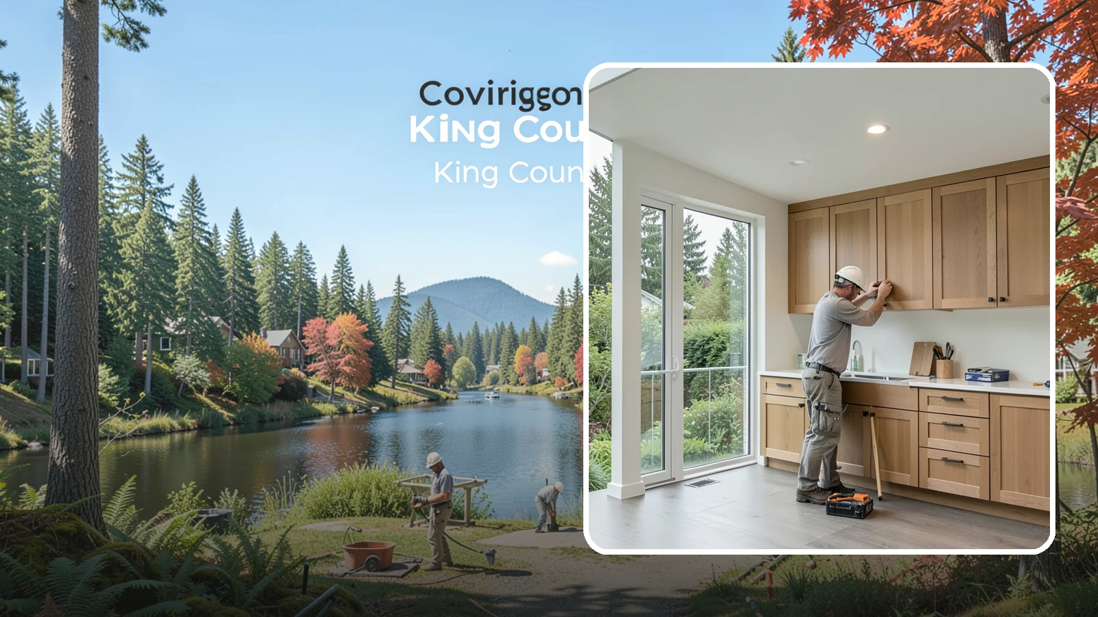 Cabinet Refacing in Covington, King County, WA - Replacing cabinet doors and drawer fronts and applying new veneer to boxes for a new look while keeping existing structure.