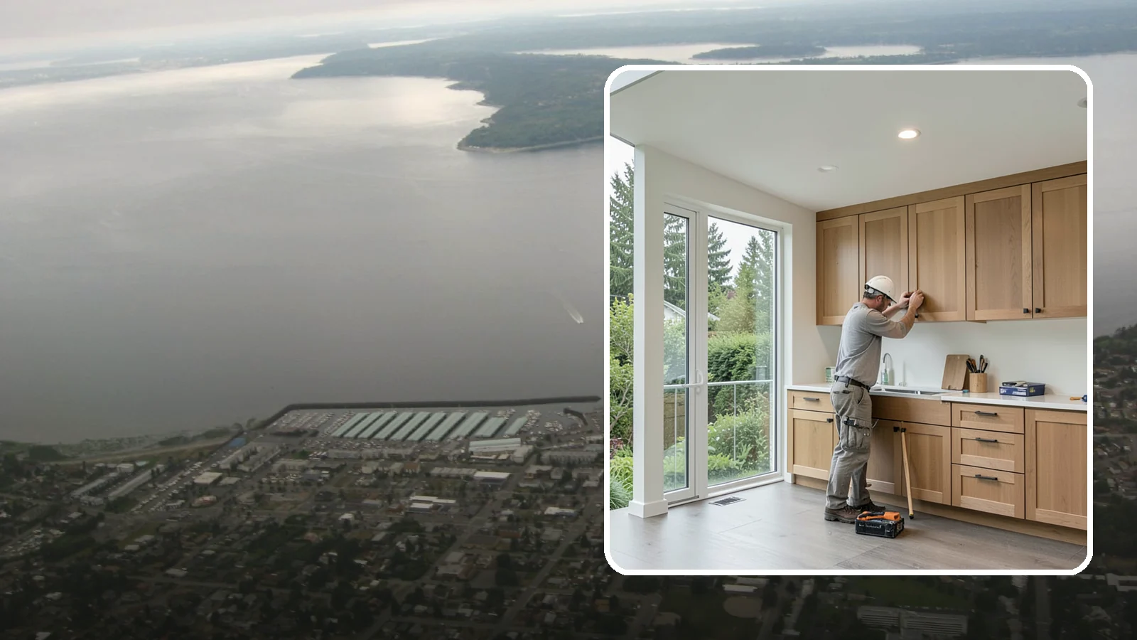 Cabinet Refacing in Des Moines, King County, WA - Replacing cabinet doors and drawer fronts and applying new veneer to boxes for a new look while keeping existing structure.