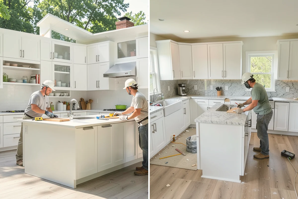 Cabinet Refacing in Kirkland, King County, WA - Confirm boxes are sound and measure openings