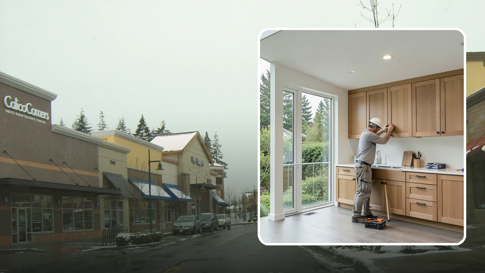 Cabinet Refacing in Mill Creek, Snohomish County, WA - Replacing cabinet doors and drawer fronts and applying new veneer to boxes for a new look while keeping existing structure.