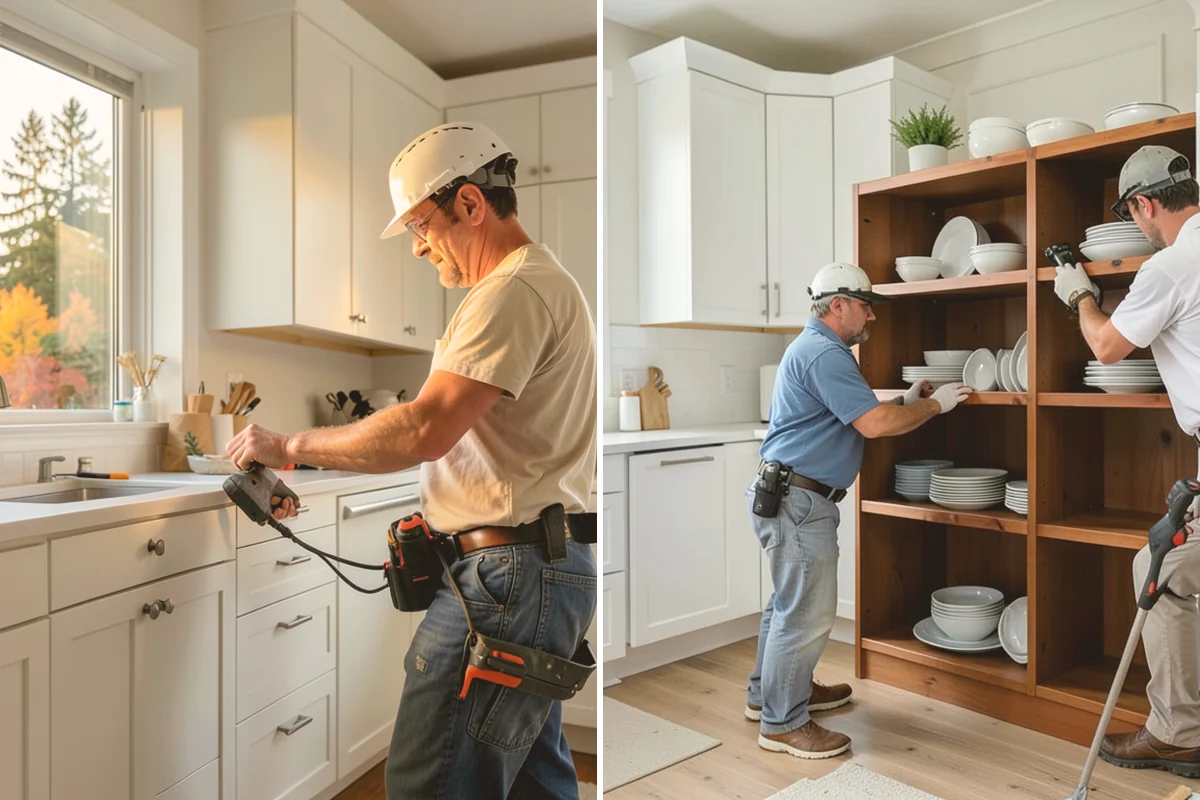 Cabinet Refacing in Mount Vernon, Skagit County, WA - Confirm boxes are sound and measure openings