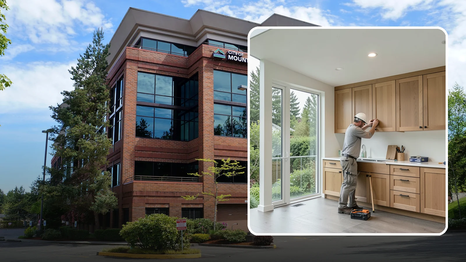 Cabinet Refacing in Mountlake Terrace, Snohomish County, WA - Replacing cabinet doors and drawer fronts and applying new veneer to boxes for a new look while keeping existing structure.