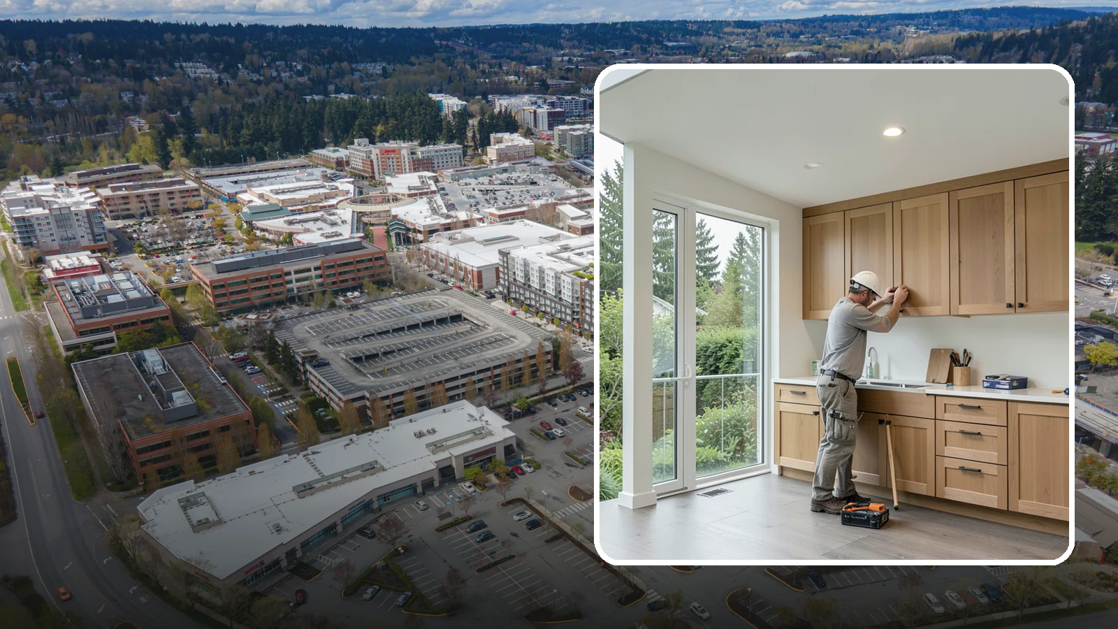 Cabinet Refacing in Redmond, King County, WA - Replacing cabinet doors and drawer fronts and applying new veneer to boxes for a new look while keeping existing structure.