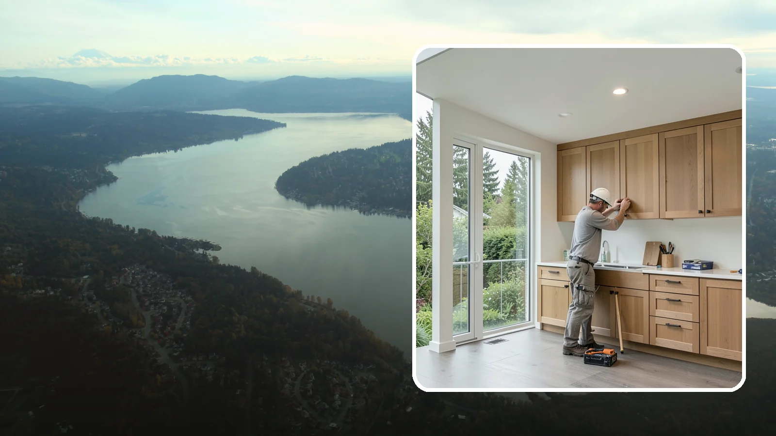 Cabinet Refacing in Sammamish, King County, WA - Replacing cabinet doors and drawer fronts and applying new veneer to boxes for a new look while keeping existing structure.