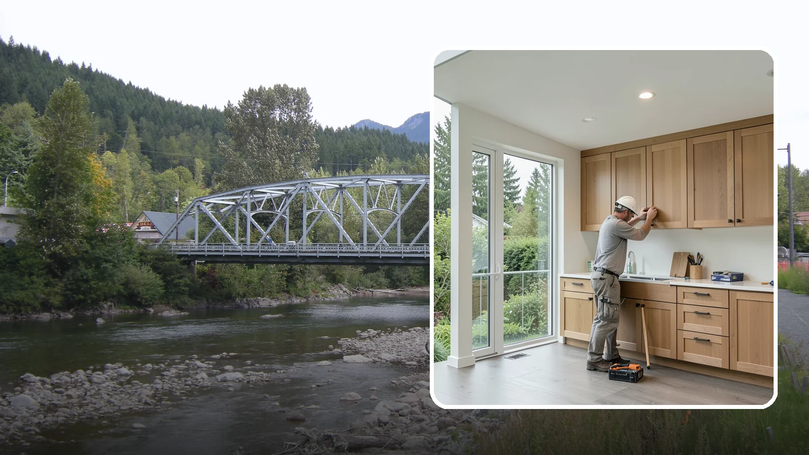 Cabinet Refacing in Skykomish, King County, WA - Replacing cabinet doors and drawer fronts and applying new veneer to boxes for a new look while keeping existing structure.