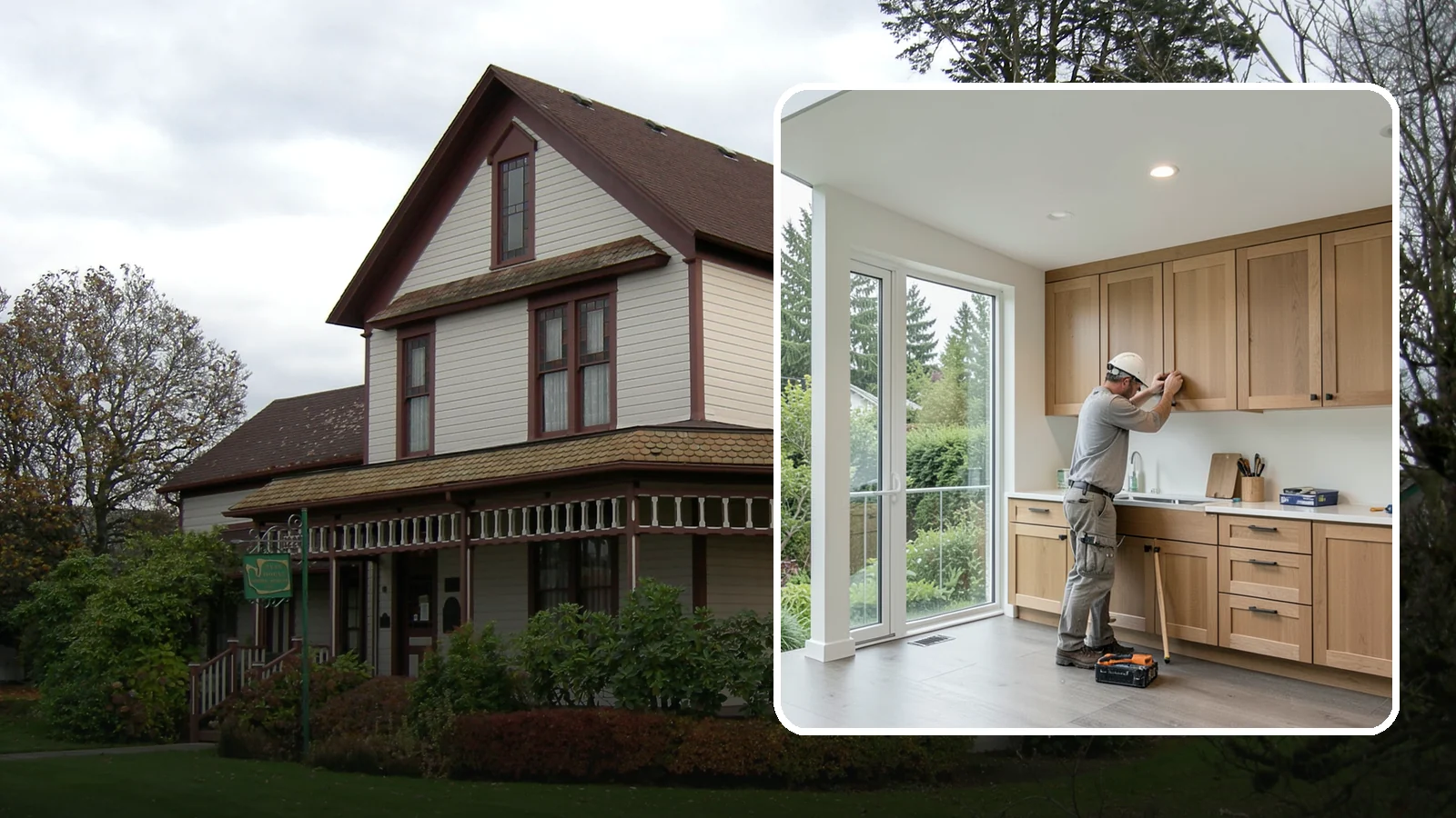 Cabinet Refacing in Sumner, Pierce County, WA - Replacing cabinet doors and drawer fronts and applying new veneer to boxes for a new look while keeping existing structure.
