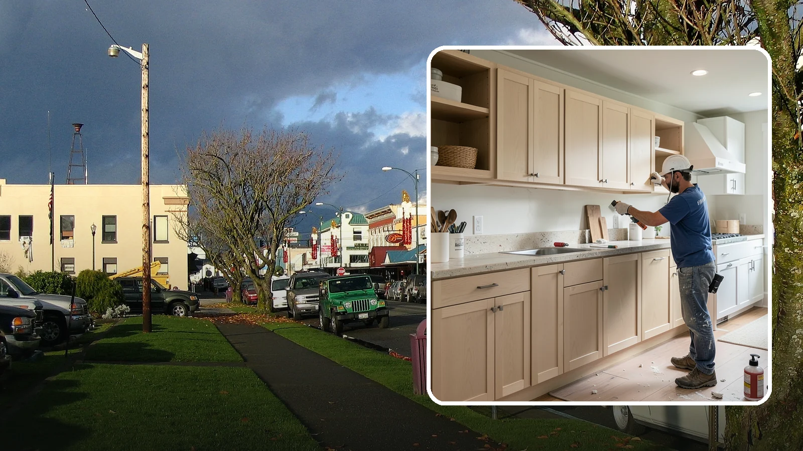 Cabinet Refinishing in Arlington, Snohomish County, WA - Sanding, sealing, and refinishing your existing solid-wood cabinets to restore or transform their appearance.