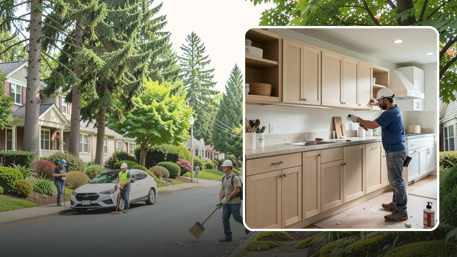 Cabinet Refinishing in Beaux Arts Village, King County, WA - Sanding, sealing, and refinishing your existing solid-wood cabinets to restore or transform their appearance.