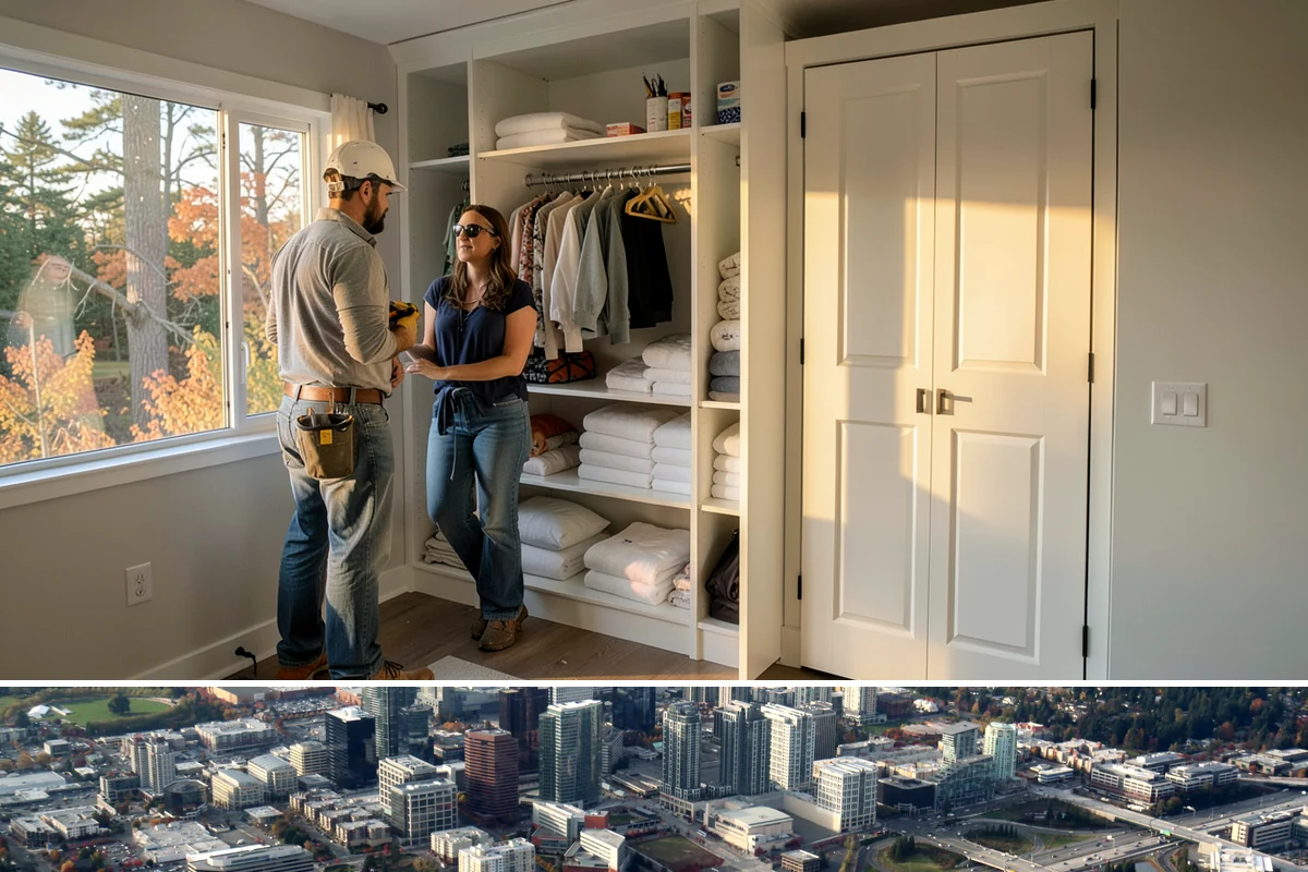 Cabinet Refinishing in Bellevue, King County, WA - Refinishing benefits from drier indoor conditions, so late spring through early fall helps finishes cure cleanly.