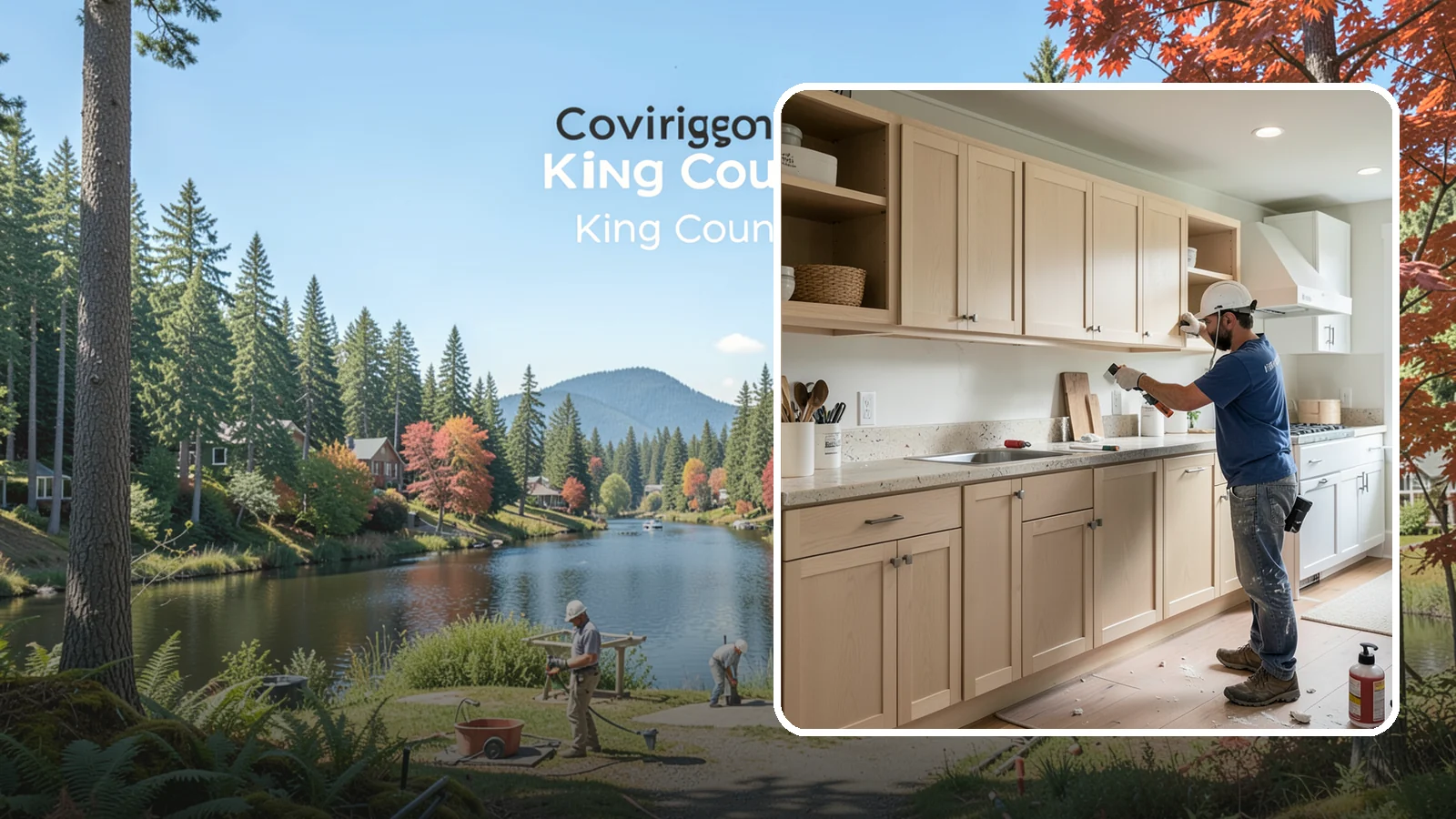 Cabinet Refinishing in Covington, King County, WA - Sanding, sealing, and refinishing your existing solid-wood cabinets to restore or transform their appearance.