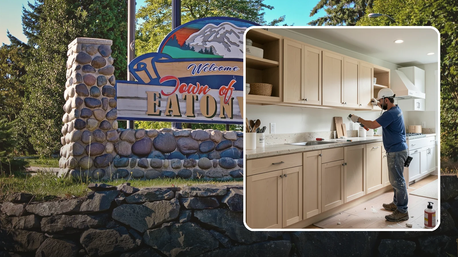 Cabinet Refinishing in Eatonville, Pierce County, WA - Sanding, sealing, and refinishing your existing solid-wood cabinets to restore or transform their appearance.
