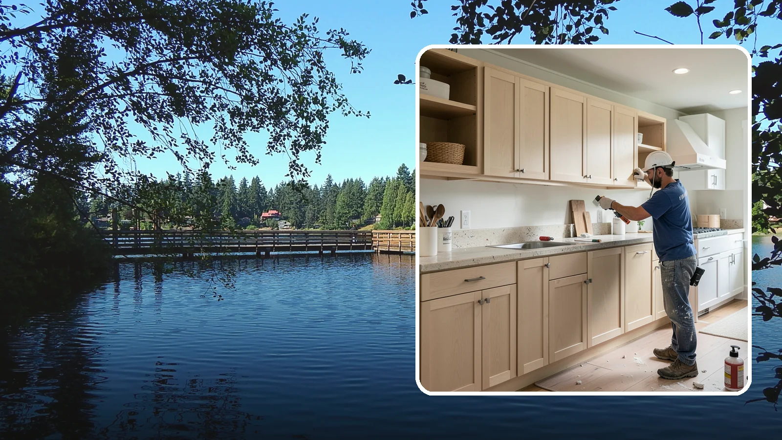 Cabinet Refinishing in Federal Way, King County, WA - Sanding, sealing, and refinishing your existing solid-wood cabinets to restore or transform their appearance.