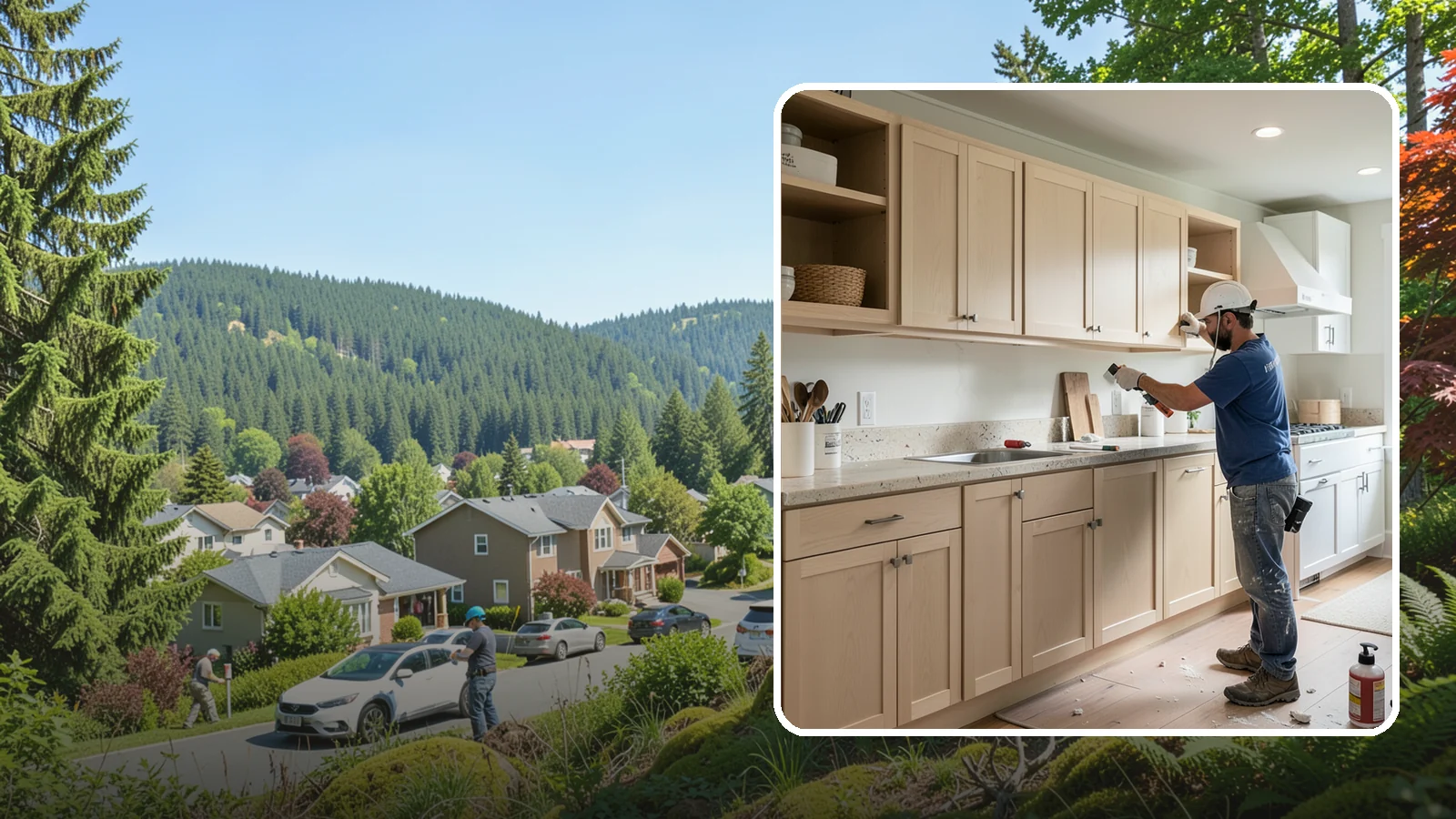 Cabinet Refinishing in Index, Snohomish County, WA - Sanding, sealing, and refinishing your existing solid-wood cabinets to restore or transform their appearance.
