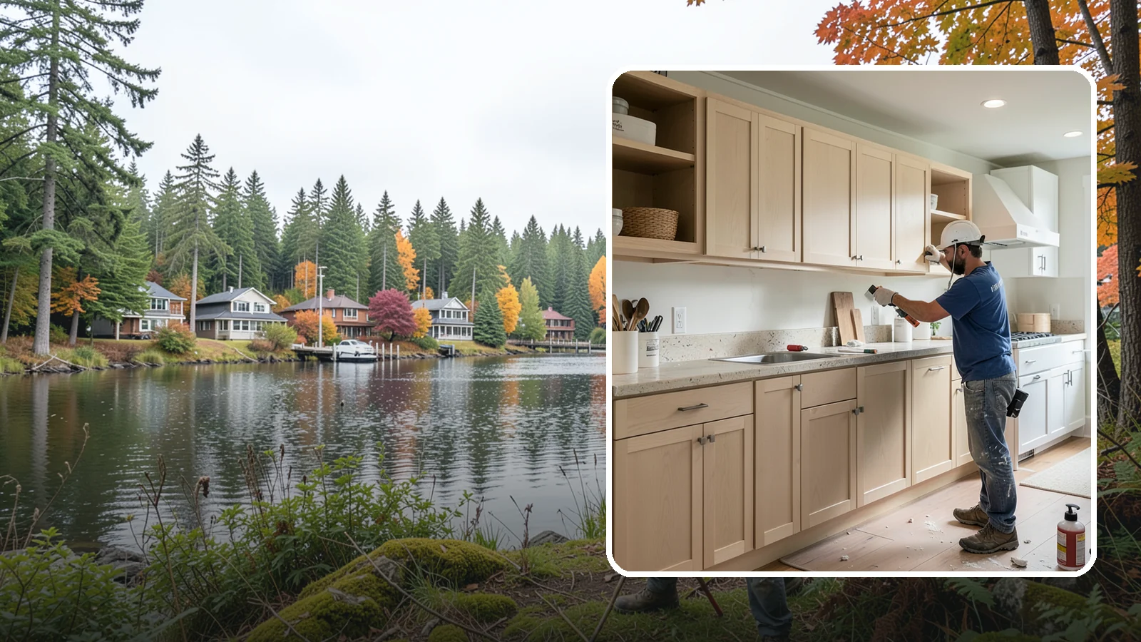 Cabinet Refinishing in La Conner, Skagit County, WA - Sanding, sealing, and refinishing your existing solid-wood cabinets to restore or transform their appearance.
