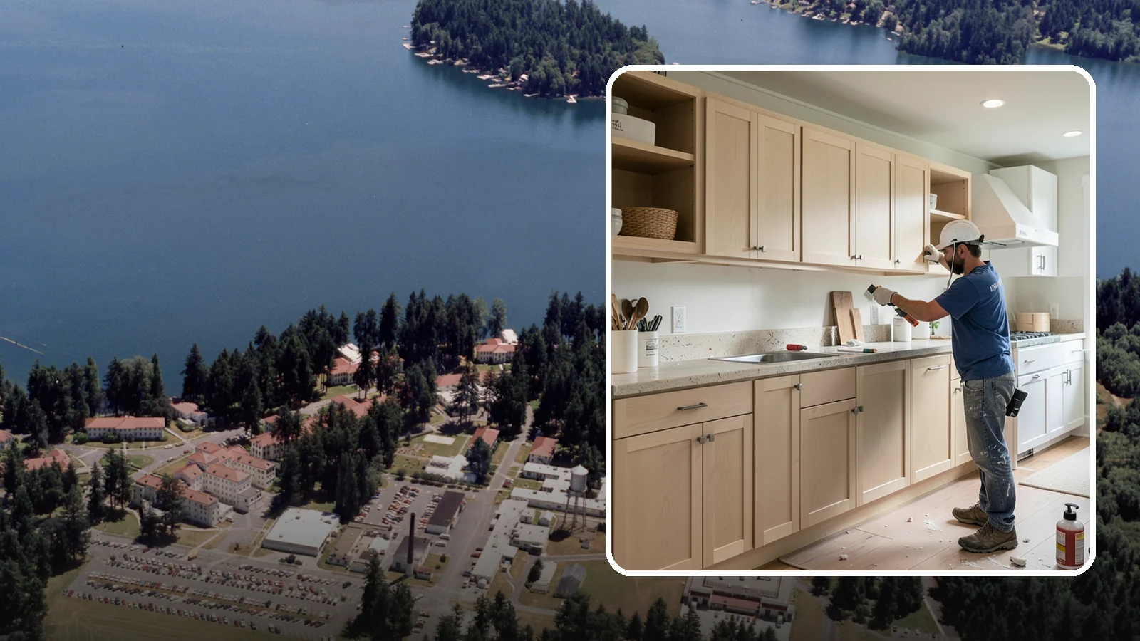 Cabinet Refinishing in Lakewood, Pierce County, WA - Sanding, sealing, and refinishing your existing solid-wood cabinets to restore or transform their appearance.