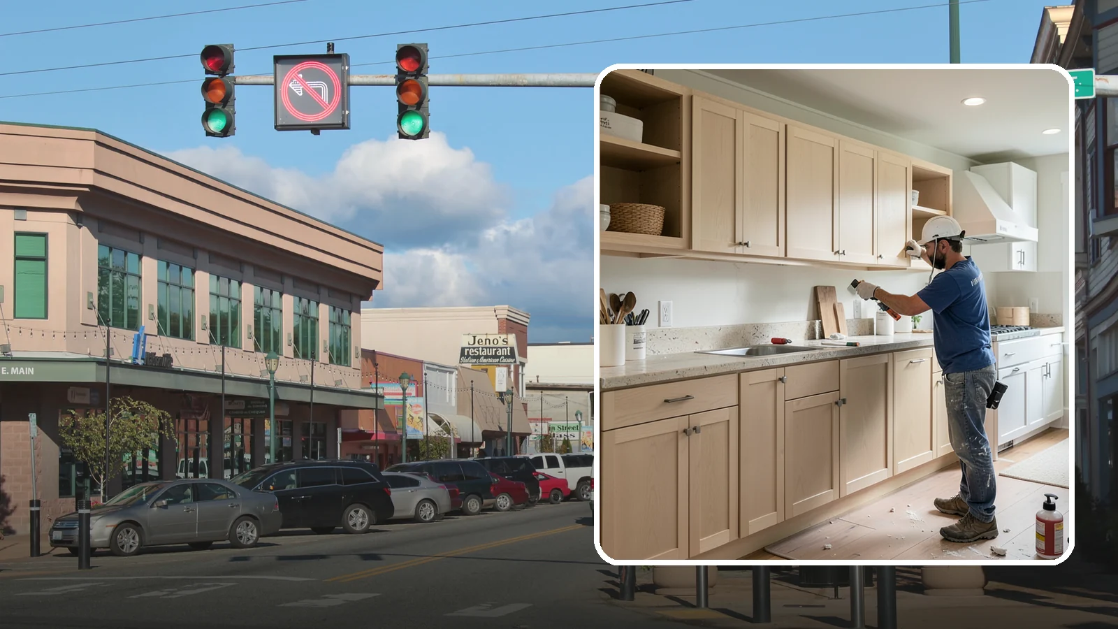 Cabinet Refinishing in Monroe, Snohomish County, WA - Sanding, sealing, and refinishing your existing solid-wood cabinets to restore or transform their appearance.