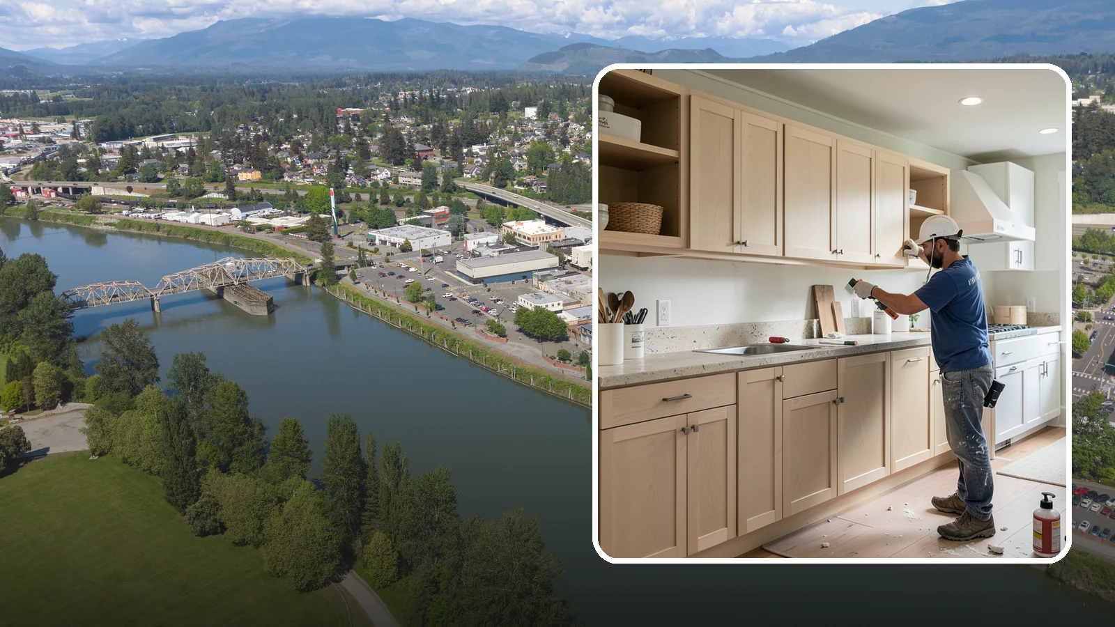 Cabinet Refinishing in Mount Vernon, Skagit County, WA - Sanding, sealing, and refinishing your existing solid-wood cabinets to restore or transform their appearance.
