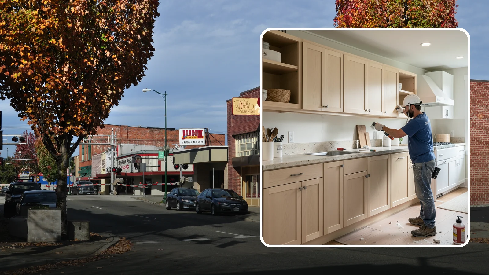 Cabinet Refinishing in Puyallup, Pierce County, WA - Sanding, sealing, and refinishing your existing solid-wood cabinets to restore or transform their appearance.