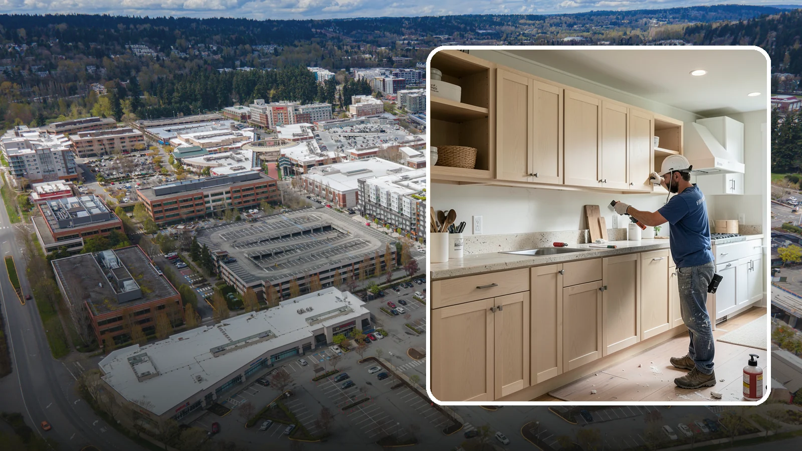 Cabinet Refinishing in Redmond, King County, WA - Sanding, sealing, and refinishing your existing solid-wood cabinets to restore or transform their appearance.