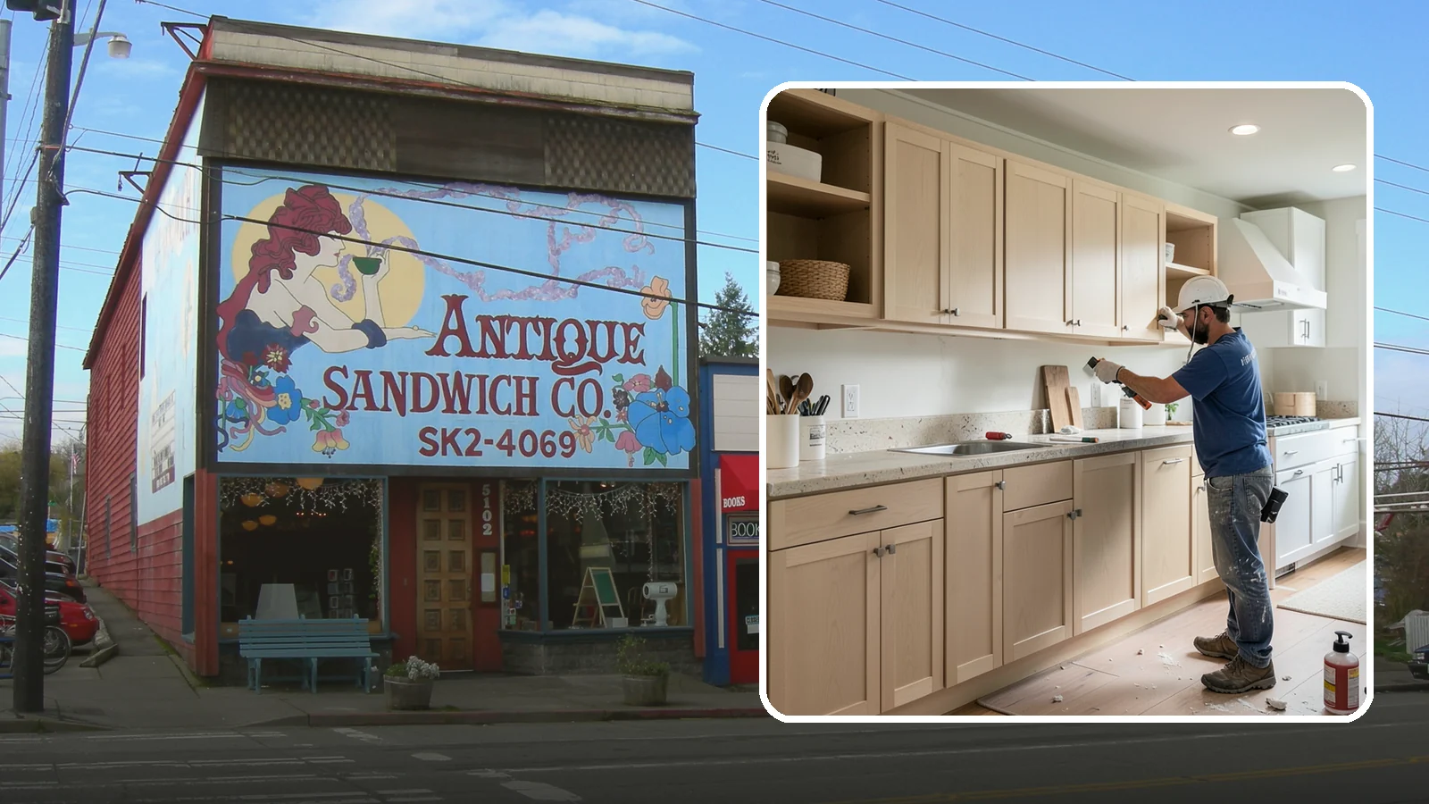 Cabinet Refinishing in Ruston, Pierce County, WA - Sanding, sealing, and refinishing your existing solid-wood cabinets to restore or transform their appearance.