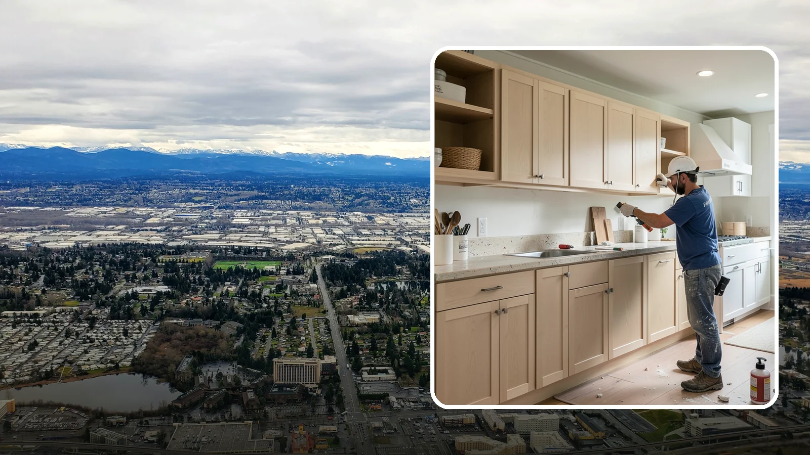 Cabinet Refinishing in SeaTac, King County, WA - Sanding, sealing, and refinishing your existing solid-wood cabinets to restore or transform their appearance.
