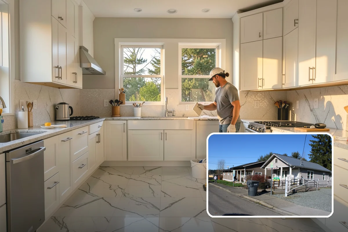 Cabinet Refinishing in South Prairie, Pierce County, WA - Substantial visual change at a lower cost