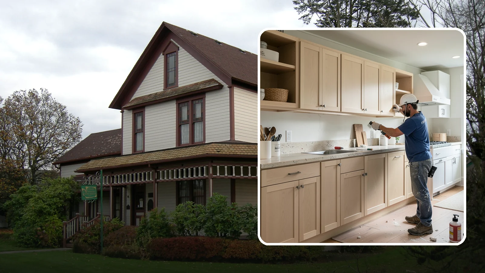 Cabinet Refinishing in Sumner, Pierce County, WA - Sanding, sealing, and refinishing your existing solid-wood cabinets to restore or transform their appearance.