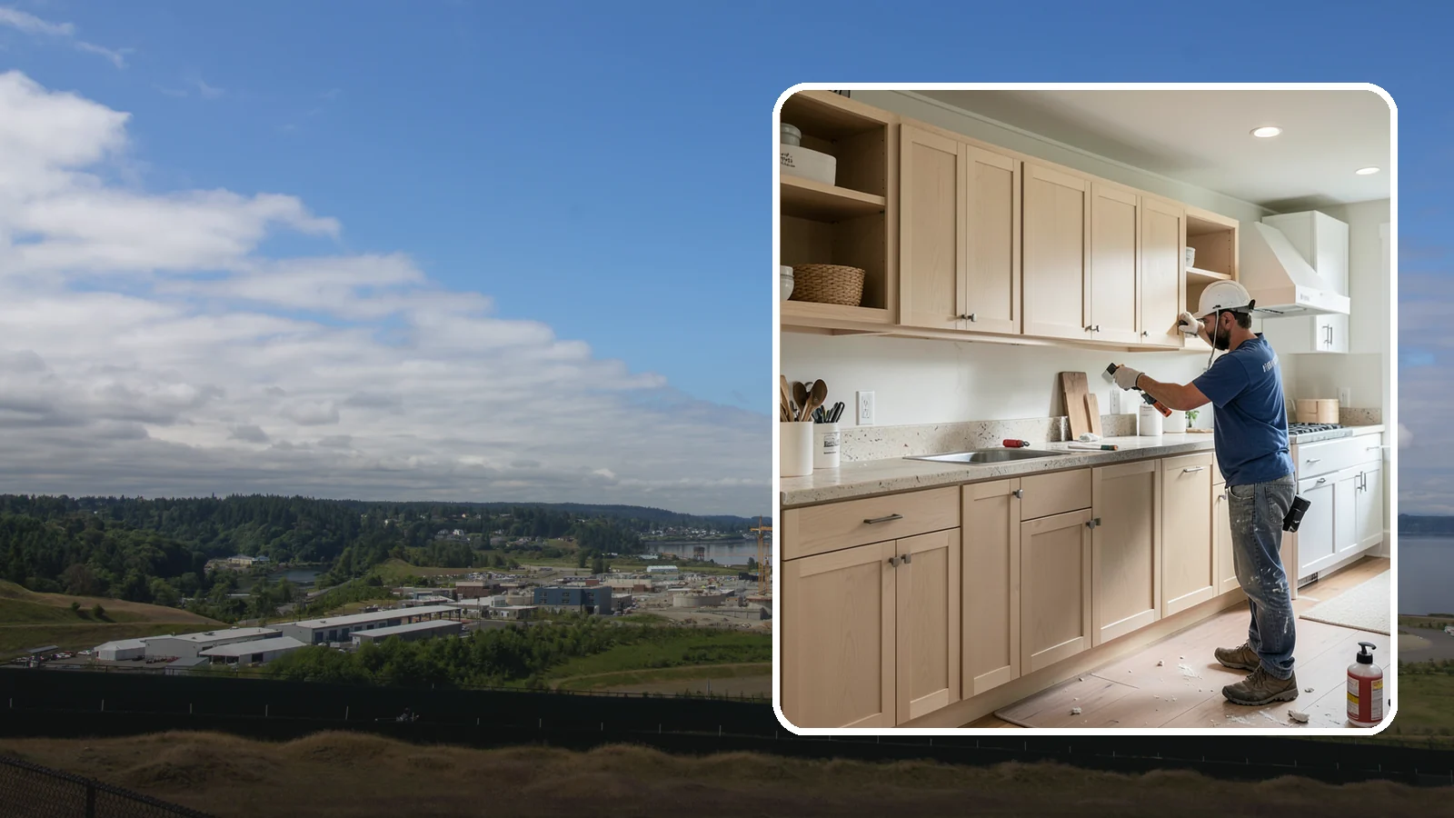 Cabinet Refinishing in University Place, Pierce County, WA - Sanding, sealing, and refinishing your existing solid-wood cabinets to restore or transform their appearance.