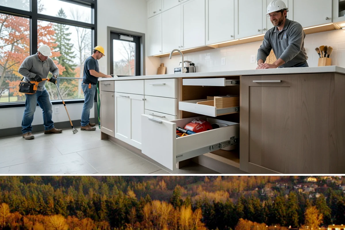 Cabinet Replacement in Kenmore, King County, WA - Fall replacement projects finish comfortably before winter, avoiding the household strain of holiday-season construction.