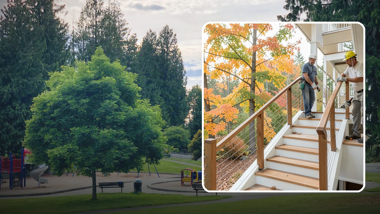 Cable Railing Installation in Bonney Lake, Pierce County, WA - Modern stainless cable railings that preserve views while meeting safety codes.