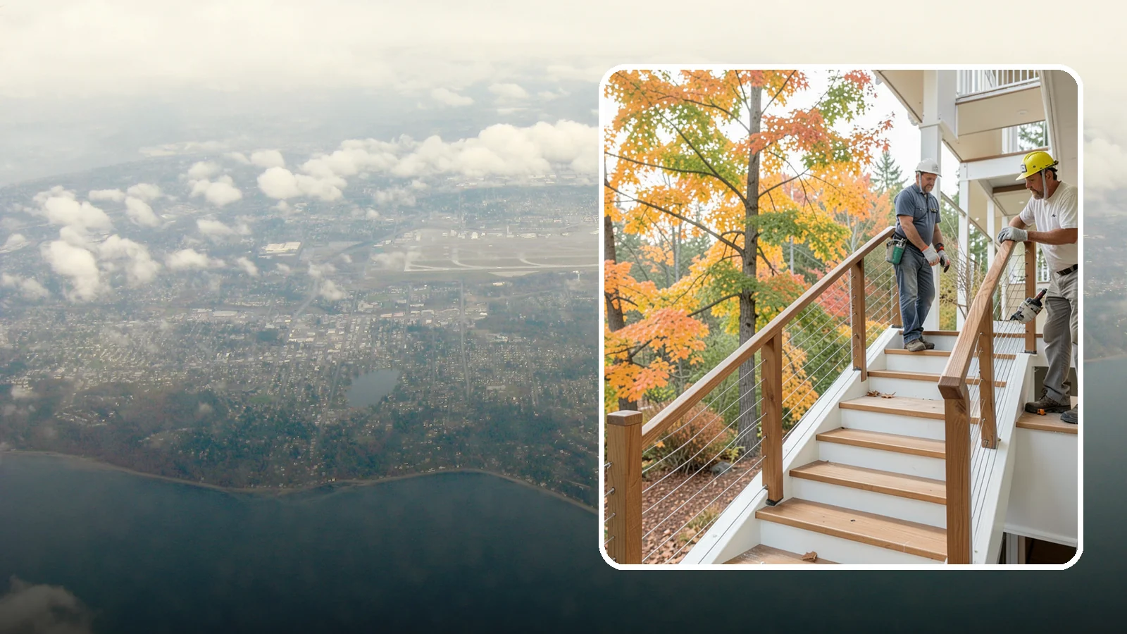Cable Railing Installation in Burien, King County, WA - Modern stainless cable railings that preserve views while meeting safety codes.