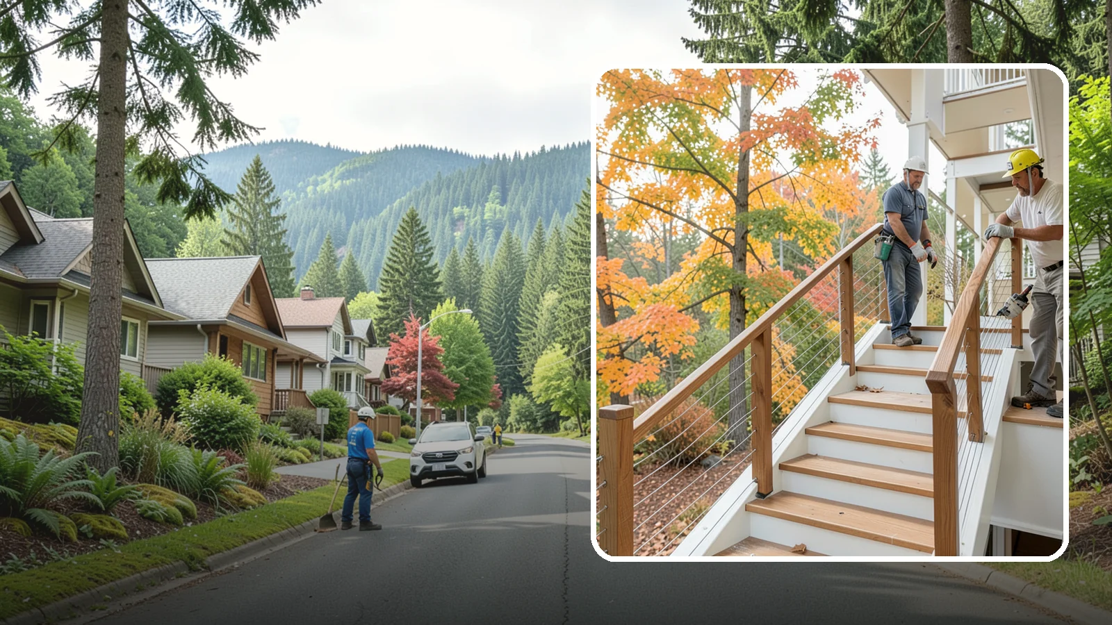 Cable Railing Installation in Darrington, Snohomish County, WA - Modern stainless cable railings that preserve views while meeting safety codes.