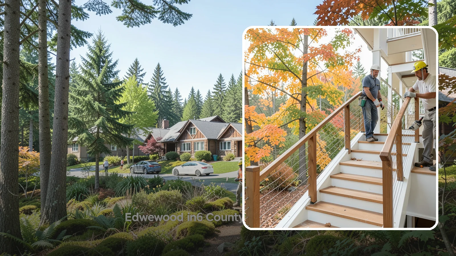 Cable Railing Installation in Edgewood, Pierce County, WA - Modern stainless cable railings that preserve views while meeting safety codes.