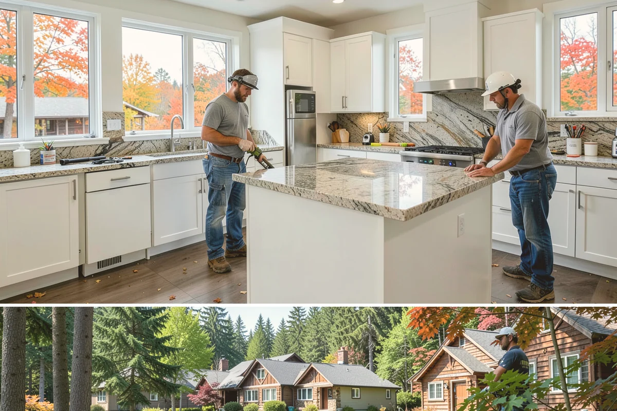 Cable Railing Installation in Edgewood, Pierce County, WA - Interior cable railings install year-round, while exterior runs are best set during drier weather windows.