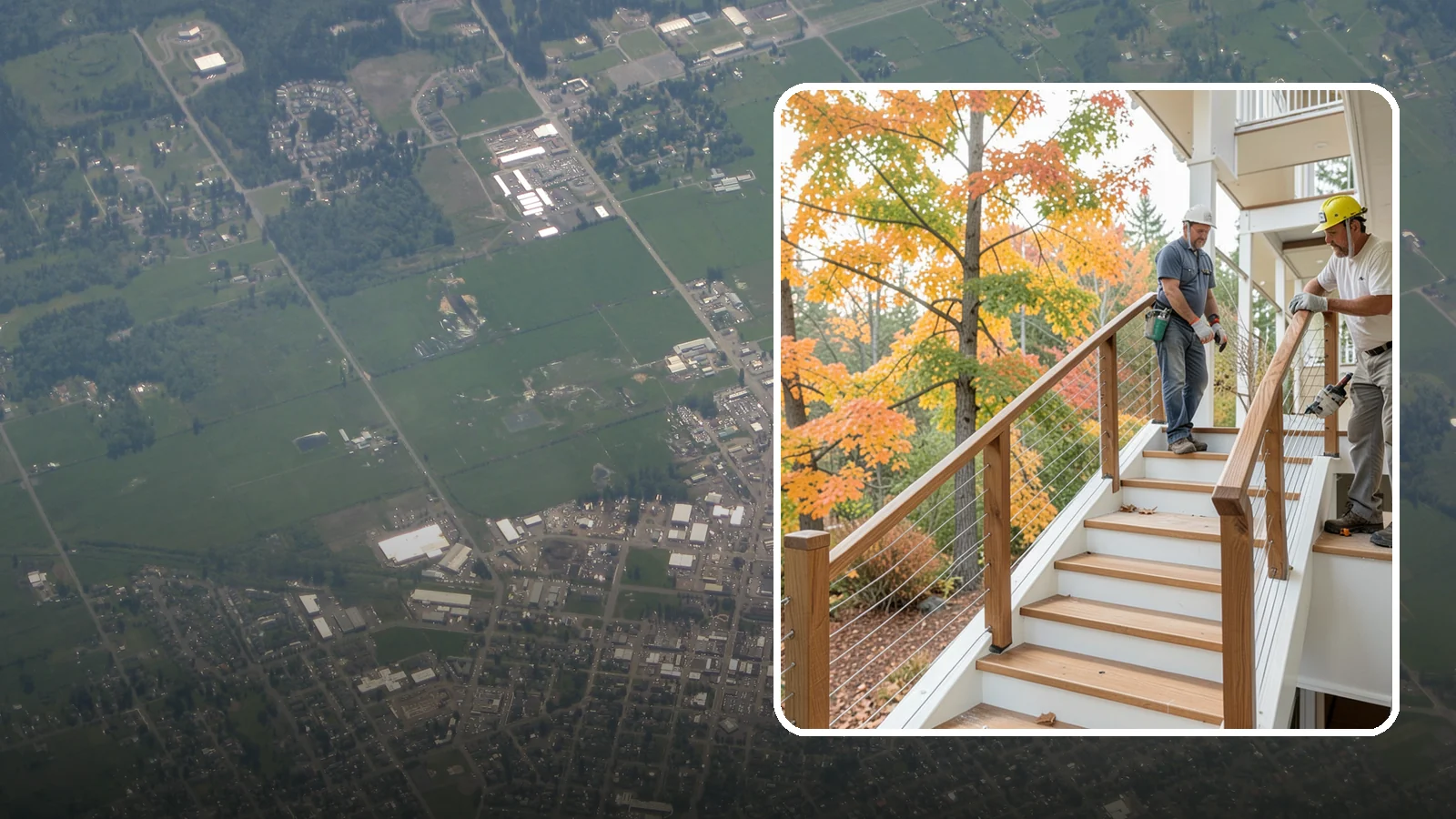 Cable Railing Installation in Enumclaw, King County, WA - Modern stainless cable railings that preserve views while meeting safety codes.