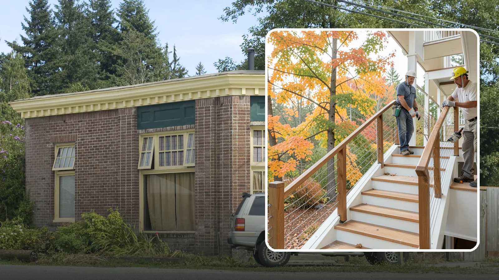 Cable Railing Installation in Hamilton, Skagit County, WA - Modern stainless cable railings that preserve views while meeting safety codes.