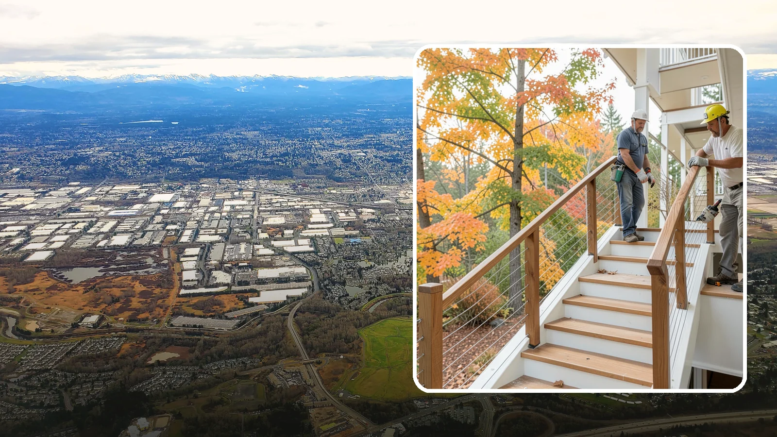Cable Railing Installation in Kent, King County, WA - Modern stainless cable railings that preserve views while meeting safety codes.