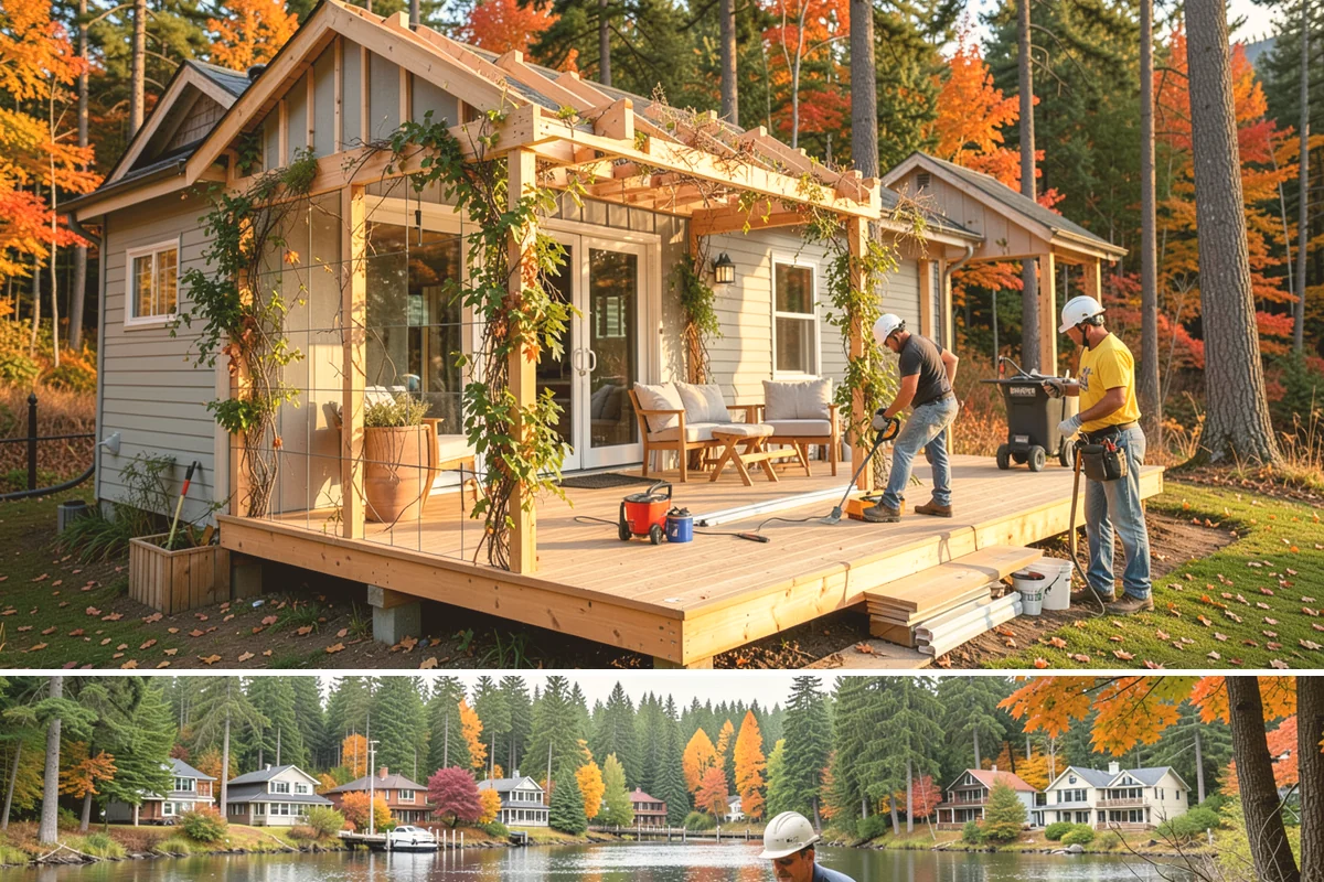 Cable Railing Installation in La Conner, Skagit County, WA - Interior cable railings install year-round, while exterior runs are best set during drier weather windows.