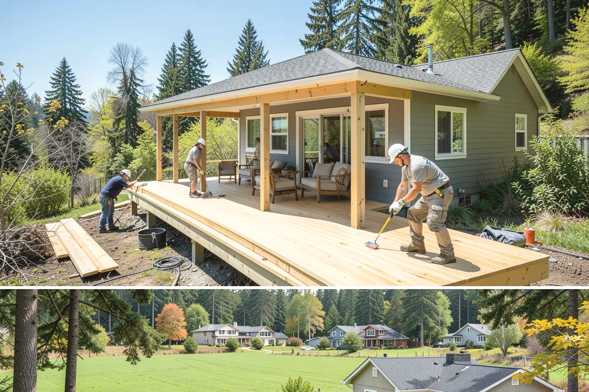 Cable Railing Installation in Lyman, Skagit County, WA - Interior cable railings install year-round, while exterior runs are best set during drier weather windows.
