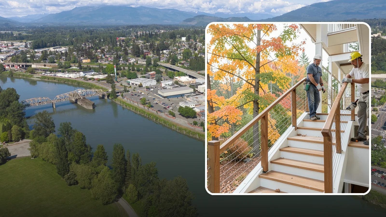 Cable Railing Installation in Mount Vernon, Skagit County, WA - Modern stainless cable railings that preserve views while meeting safety codes.