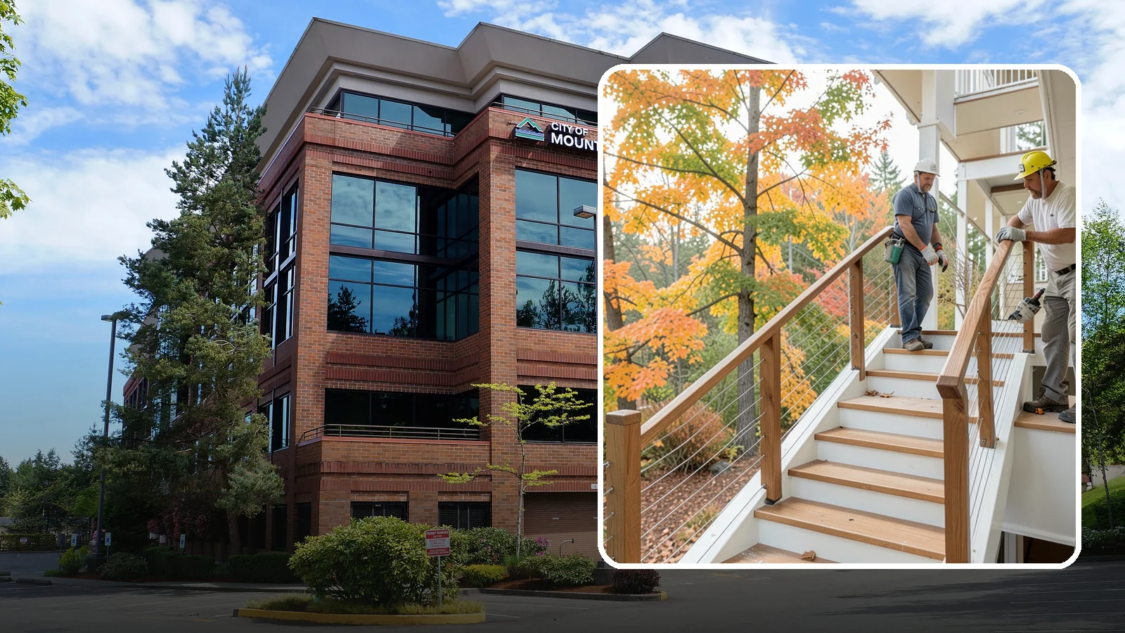 Cable Railing Installation in Mountlake Terrace, Snohomish County, WA - Modern stainless cable railings that preserve views while meeting safety codes.